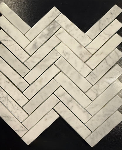 Bianco Gioia Herringbone Polished