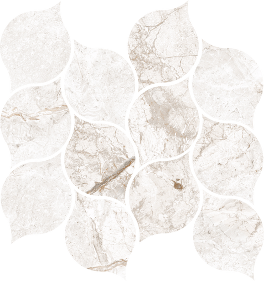 Bianco Leaf 3x4 Matte