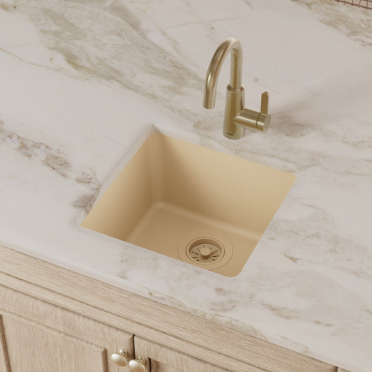 Bisque Bar/Prep Bowl Undermount Sink 16-5/8"