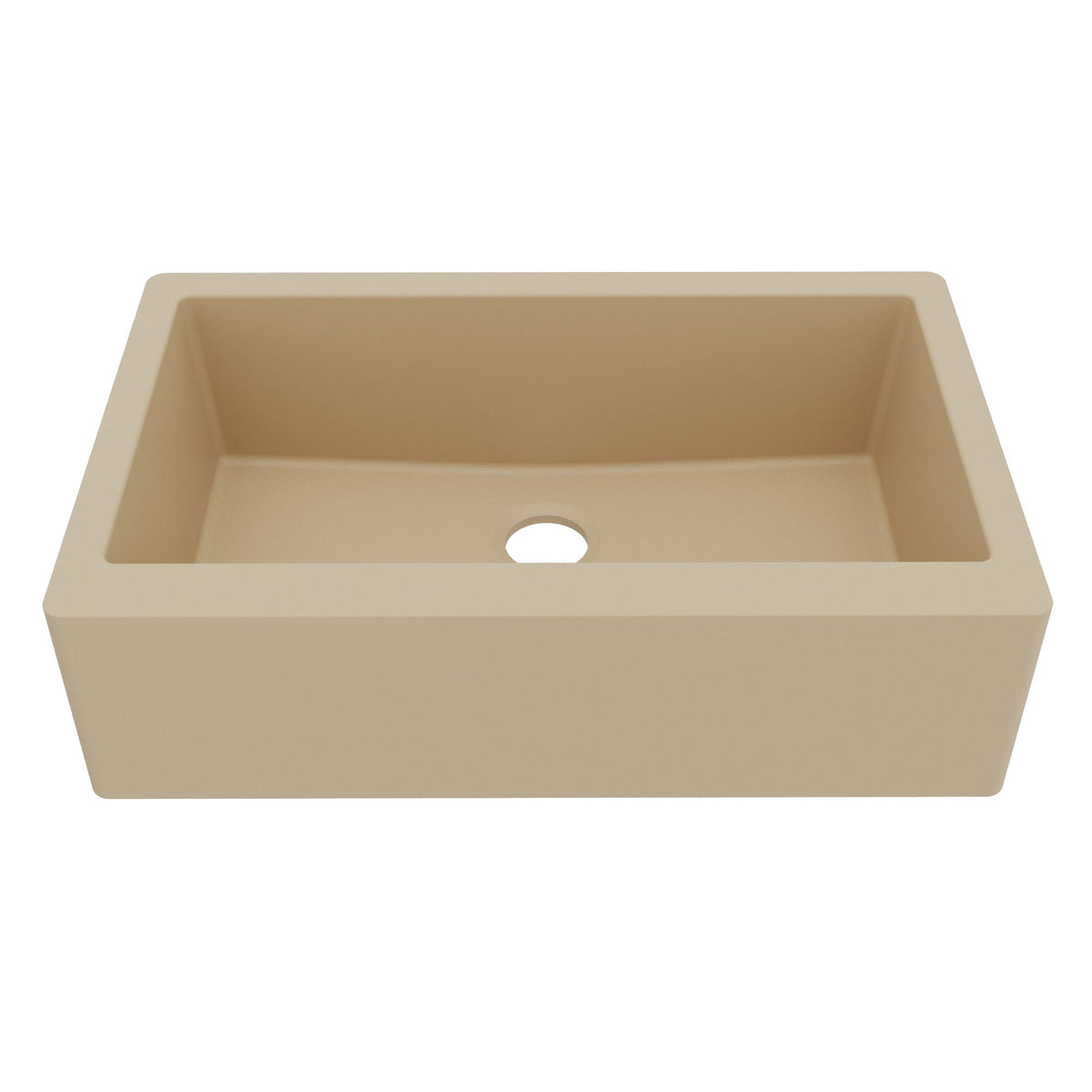 Bisque Large Single Bowl Farmhouse Sink 34"