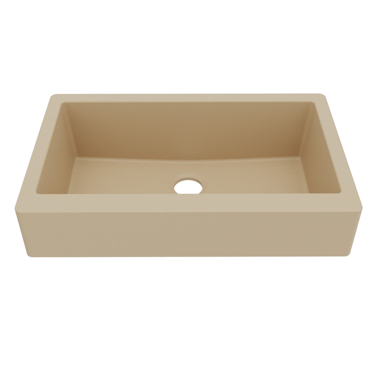 Bisque Retrofit Large Single Bowl Farmhouse Sink 34"