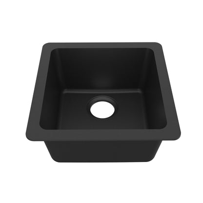 Black Bar/Prep Bowl Seamless Undermount Sink 16-5/8"