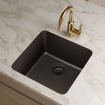 Black Bar/Prep Bowl Seamless Undermount Sink 16-5/8"