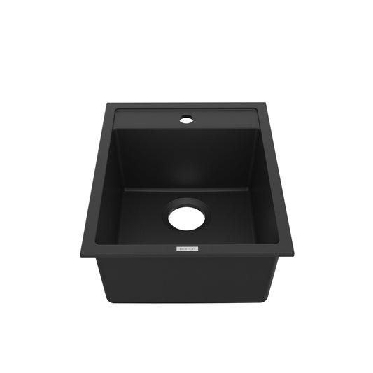 Black Bar/Prep Bowl Top Mount Sink 15-3/4"