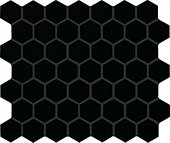Black Hexagon 1½" Matte