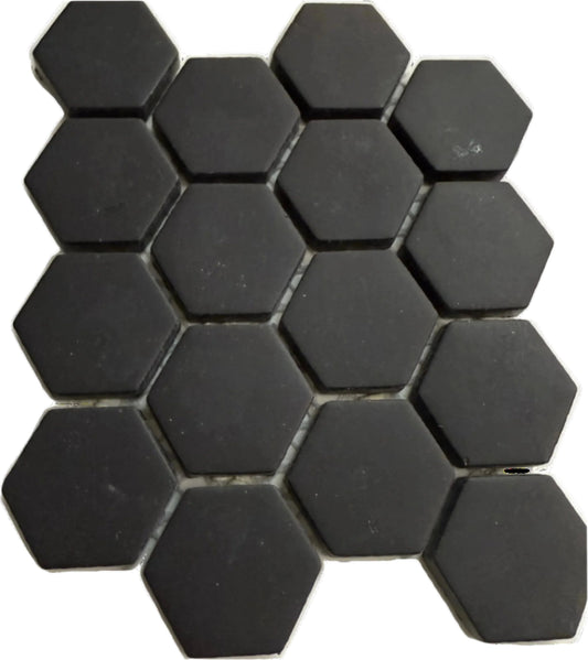 Black Hexagon 1x1 Matte