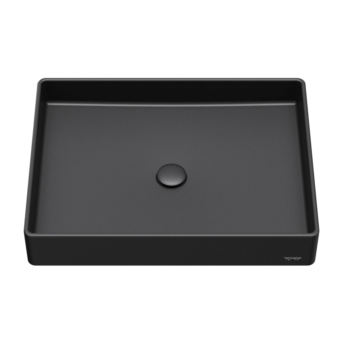 Black Spark Quartz Vessel Vanity Sink 23-5/8"