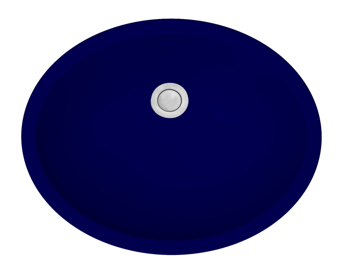 Blue Vanity Bowl Seamless Undermount Sink 19"