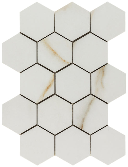 Gold Hexagon 3x3 Polished