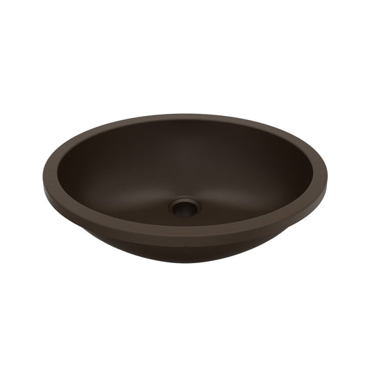 Brown Vanity Bowl Seamless Undermount Sink 19"