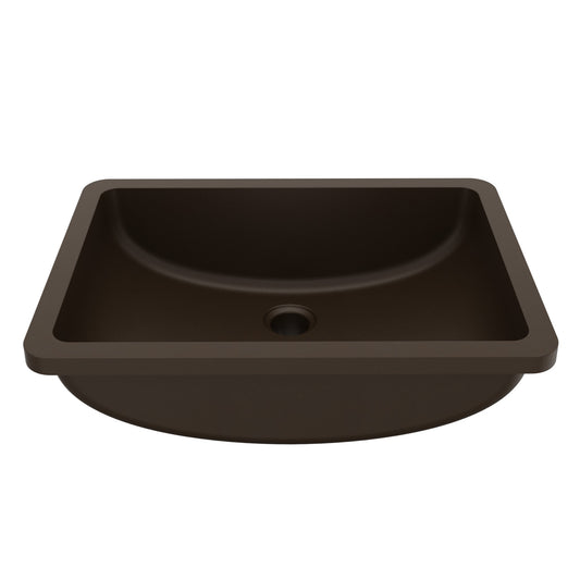Brown Vanity Bowl Seamless Undermount Sink 20"