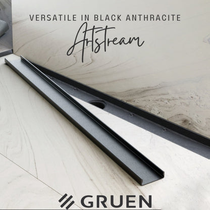 Brushed Antharcite Artstream Linear Drain 47-1/4"