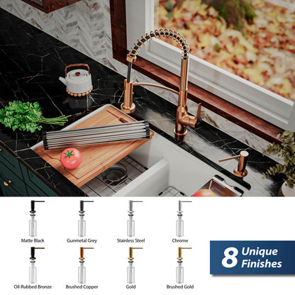Brushed Copper Soap Dispenser 12-1/4"