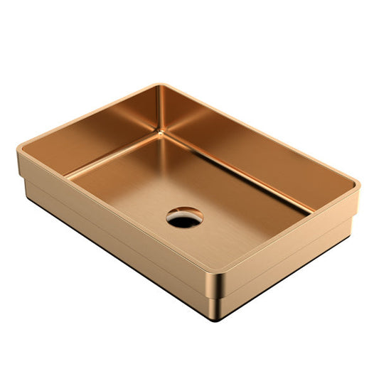 Brushed Copper Top Mount Vanity Sink 20-1/8"