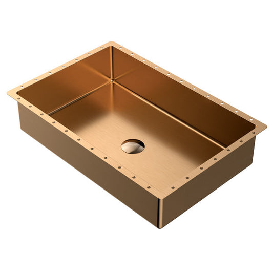 Brushed Copper Undermount Vanity Sink 21-5/8"