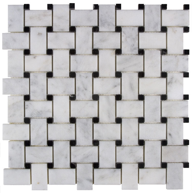 Casa Bianca, Nero Basketweave 1.2x2 Polished