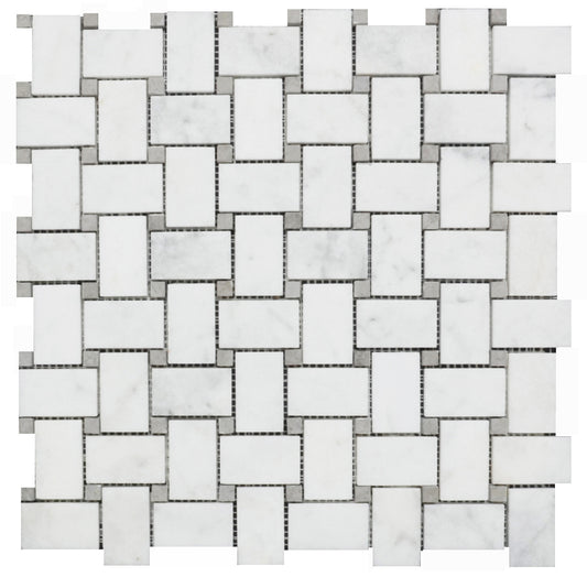 Casa Bianca, Oyster Bay, Basketweave 1.2x2 Honed