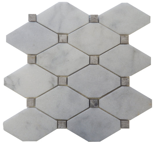 Casa Bianca, Oyster, Diamondback 2.5x4 Honed