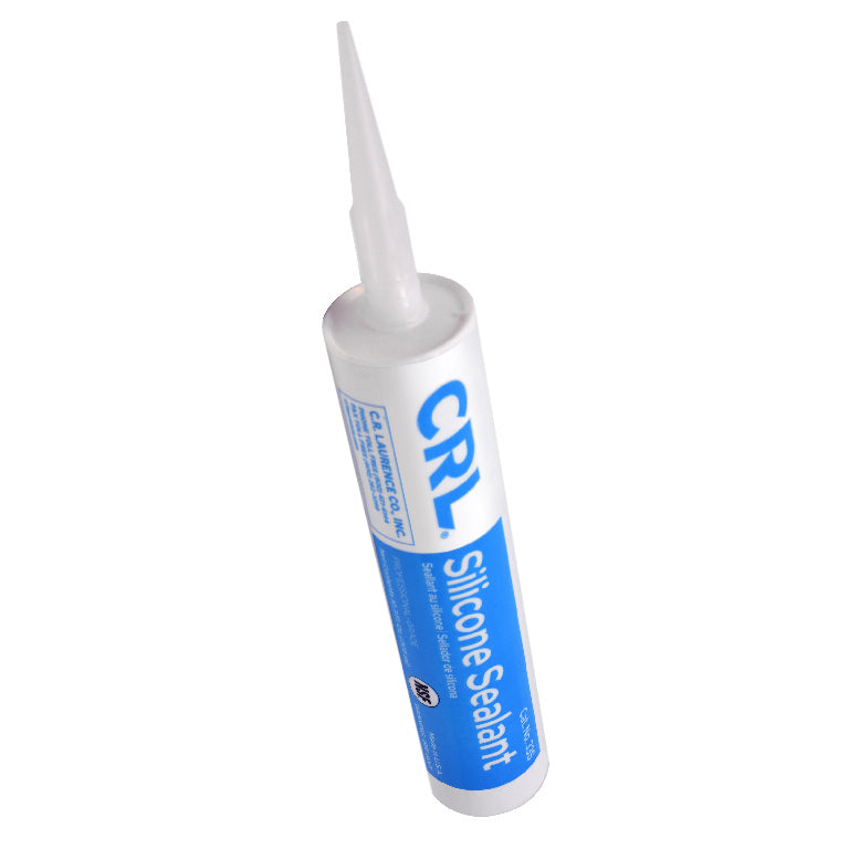 Tube of silicone sealant with text and graphics