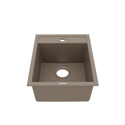 Concrete Bar/Prep Bowl Top Mount Sink 15-3/4"