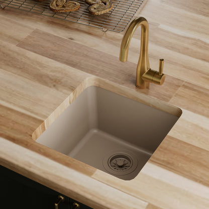 Concrete Bar/Prep Bowl Undermount Sink 16-5/8"