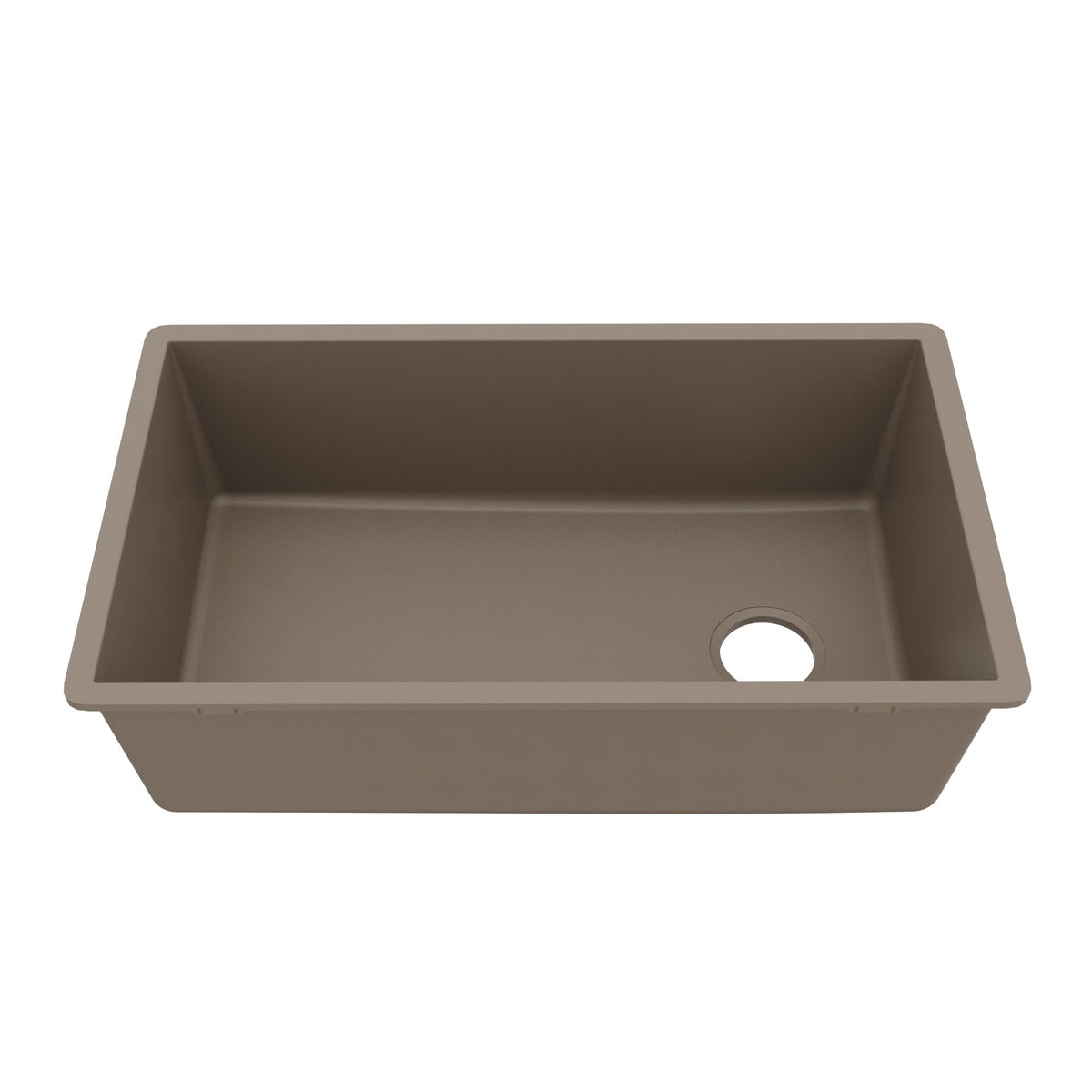 Concrete Large Single Bowl Undermount Sink 31-7/16"