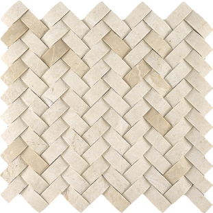 Crema Nova Curved Herringbone 1x2 Honed