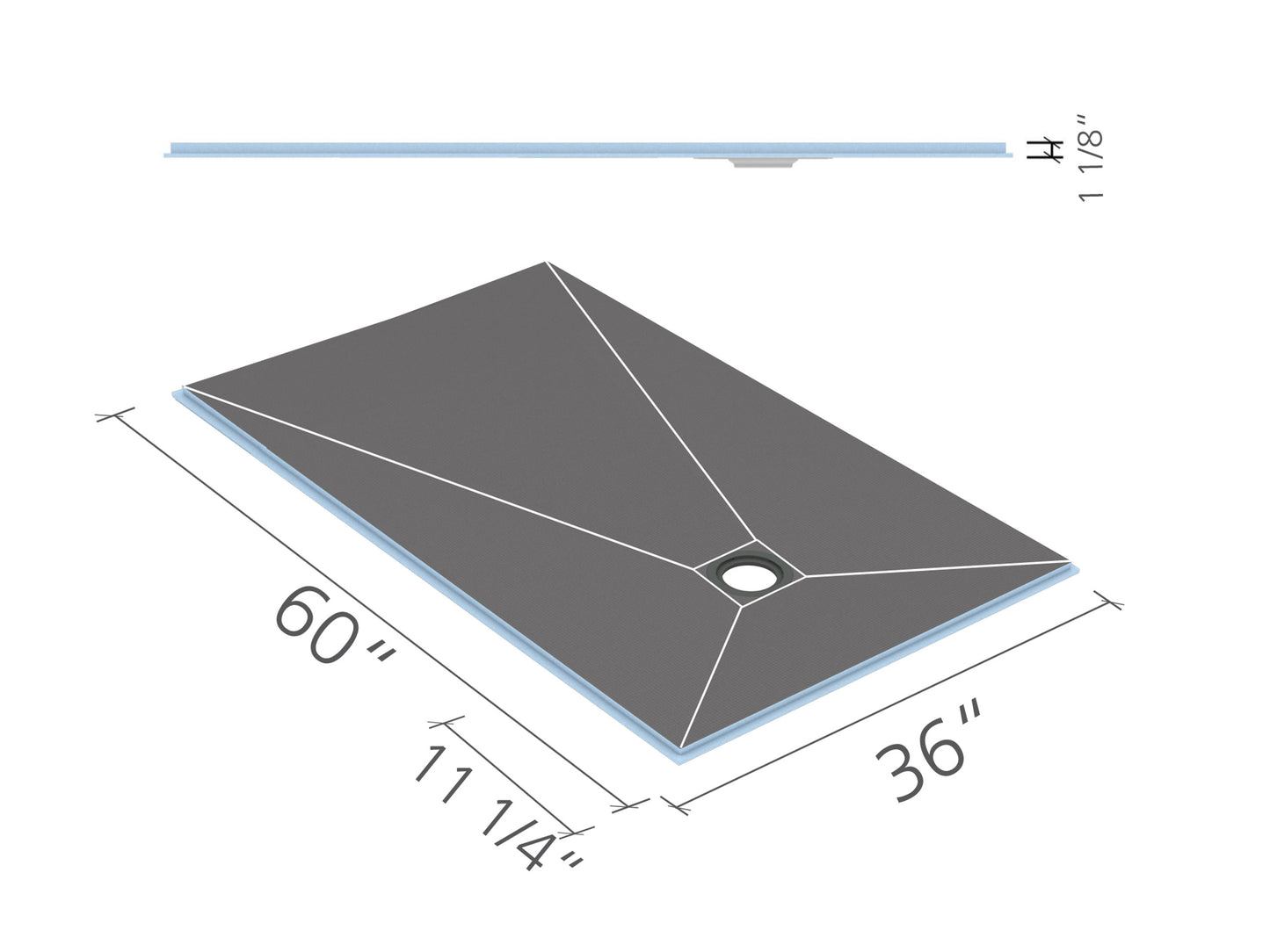 Curbless Pan Offset 3x5