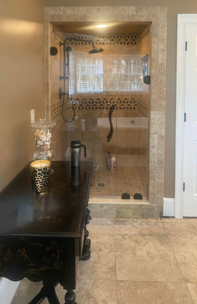 Curved Glass Shower Enclosure 42-1/4"x72"