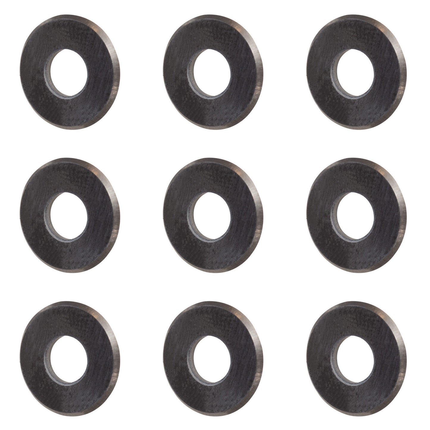 Nine black wheels arranged in a 3x3 grid on a white background