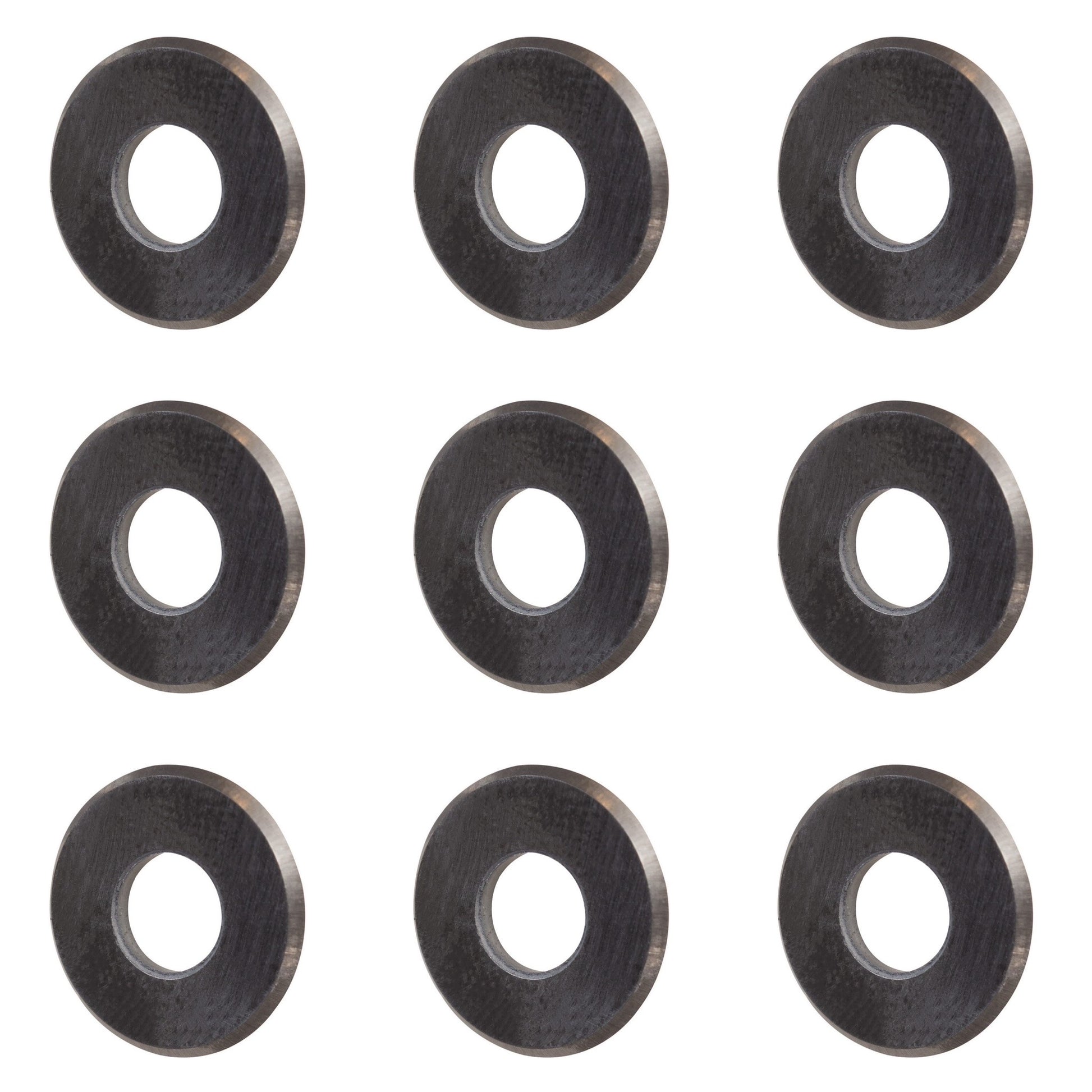 Nine black wheels arranged in a 3x3 grid on a white background