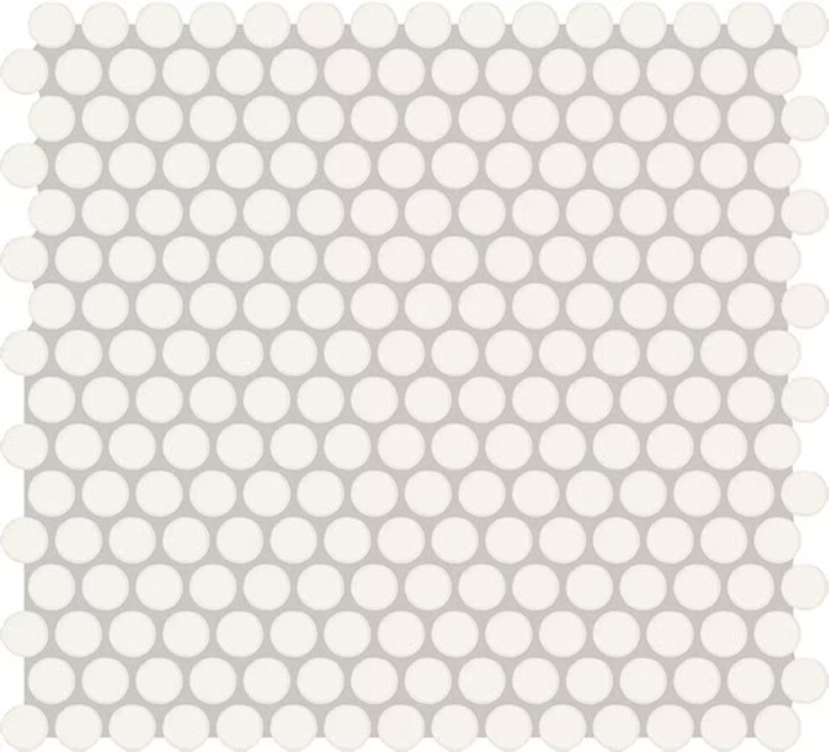 Designer White Penny 1x1 Matte