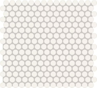 Designer White Penny 1x1 Matte