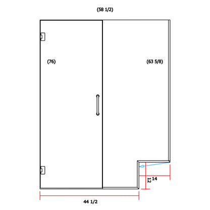 Door and Panel With Notch 58"x76"
