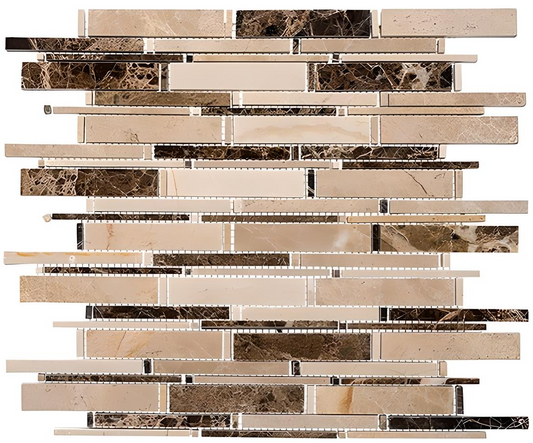 Emperador Dark, Crema Marﬁl, Emperador Light 12x12