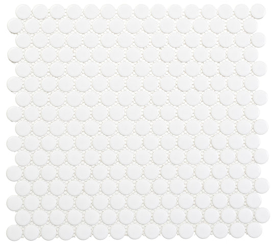 Freedom Avenue United Dove 3/4" Penny Round Glossy Mosaic