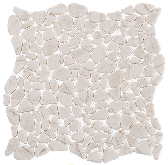 Fall Stream 12x12 Pebble Mosaic