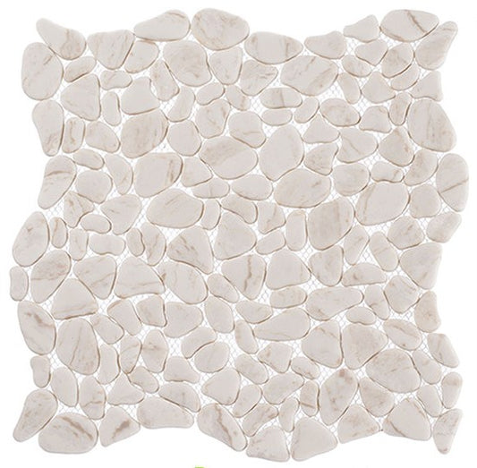 Fall Stream 12x12 Pebble Mosaic