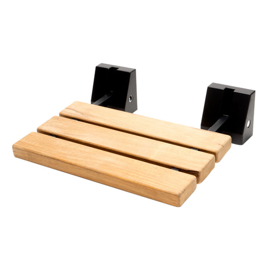 Folding Seat Matte Black 16"