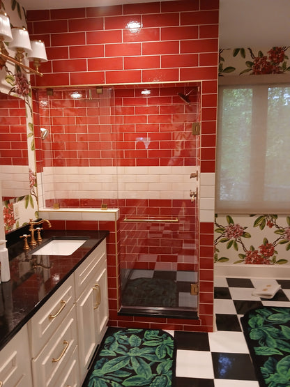 Frameless Shower Enclosure 55-1/2"x28"x77-3/4"