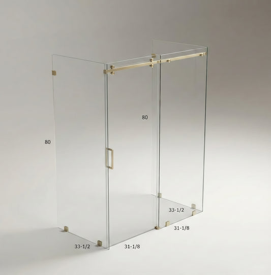 Free Standing Slider Enclosure 62-1/4"x33-1/2"x80"