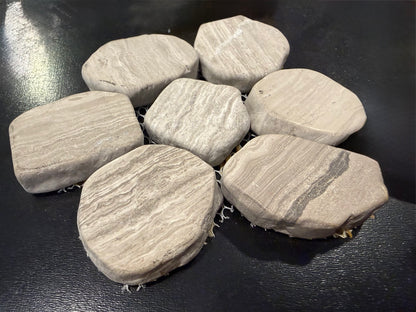 Wooden White Pebbles