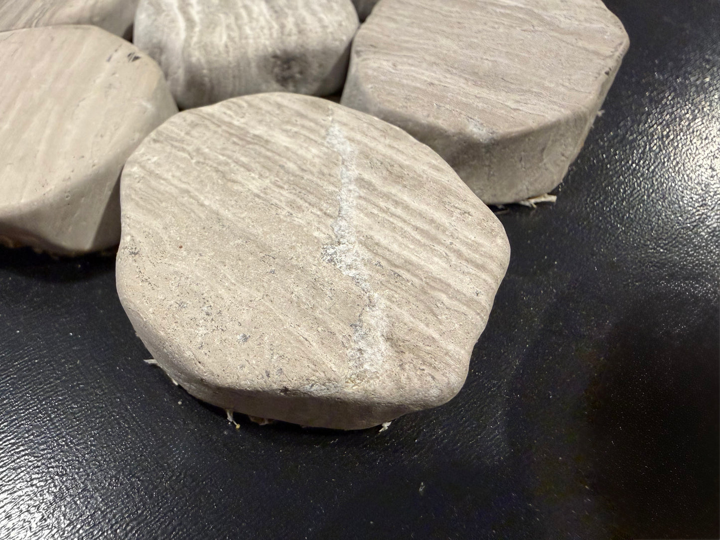 Wooden White Pebbles