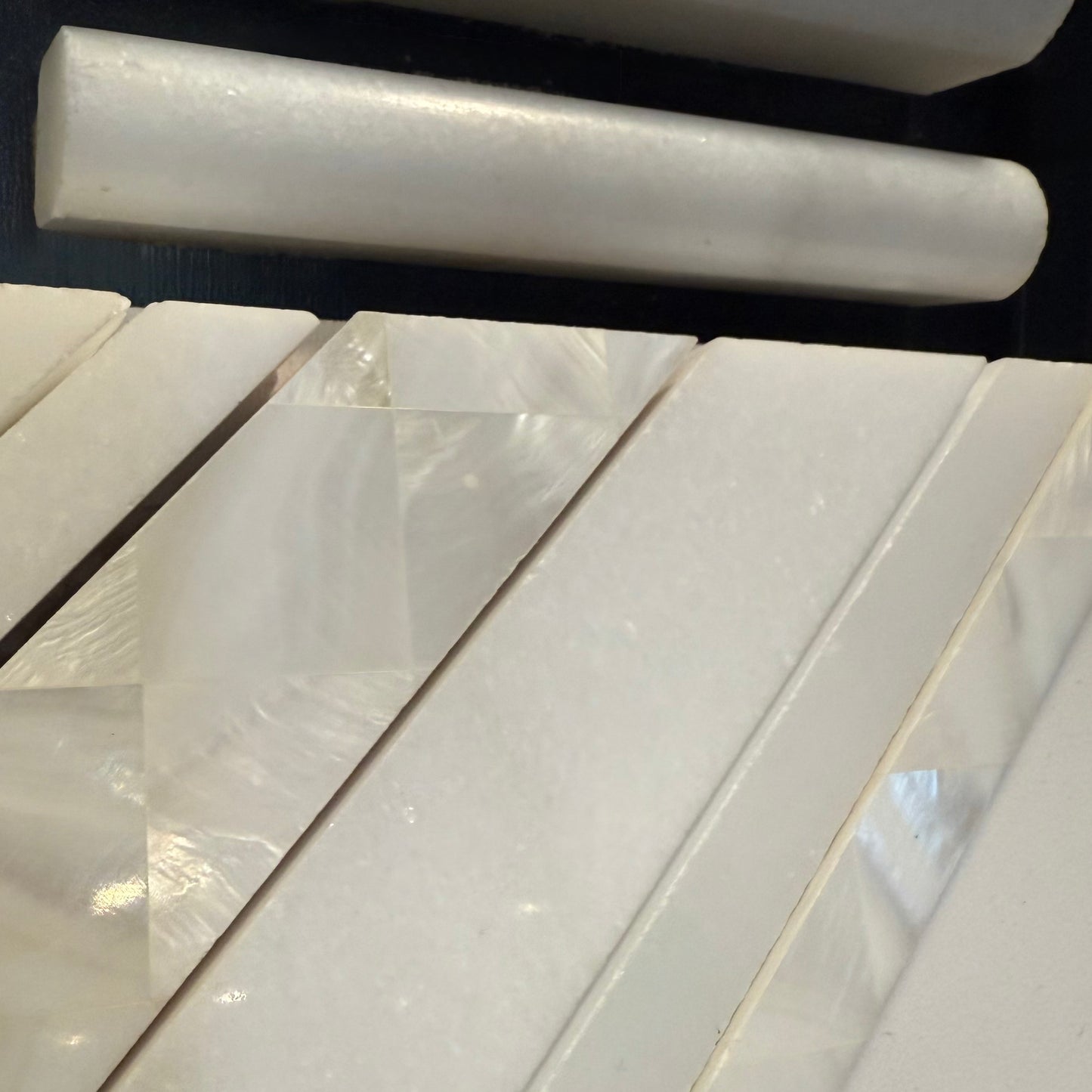 White Marble Pencil Liner Polished