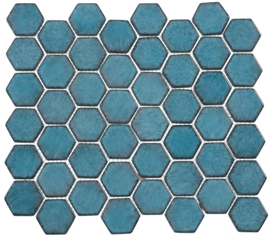 Greenwich Lafayette Blue 2" Hexagon Mosaic