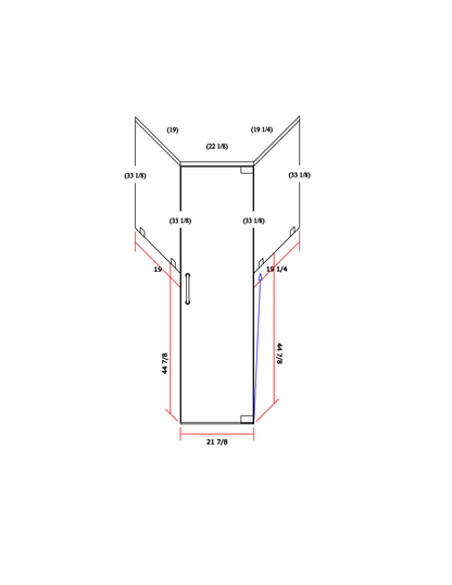 Glass Shower Neo Angle 60"x78"
