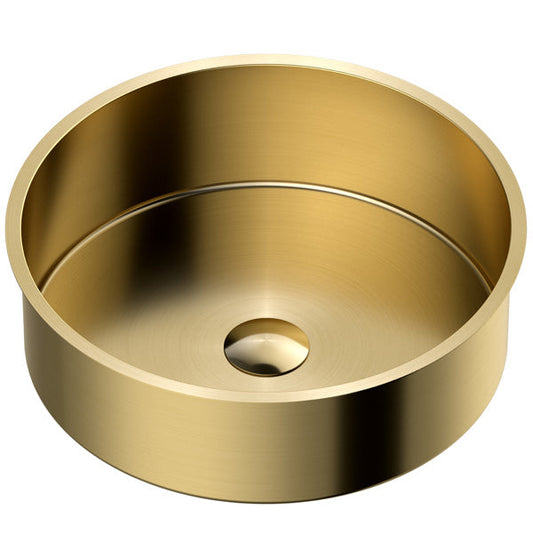Gold Undermount Vanity Sink 15-3/4"