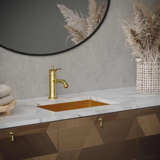 Gold Undermount Vanity Sink 21-5/8"