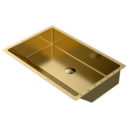 Gold Undermount Vanity Sink 23-5/8"