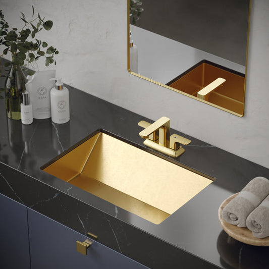 Gold Undermount Vanity Sink 23-5/8"